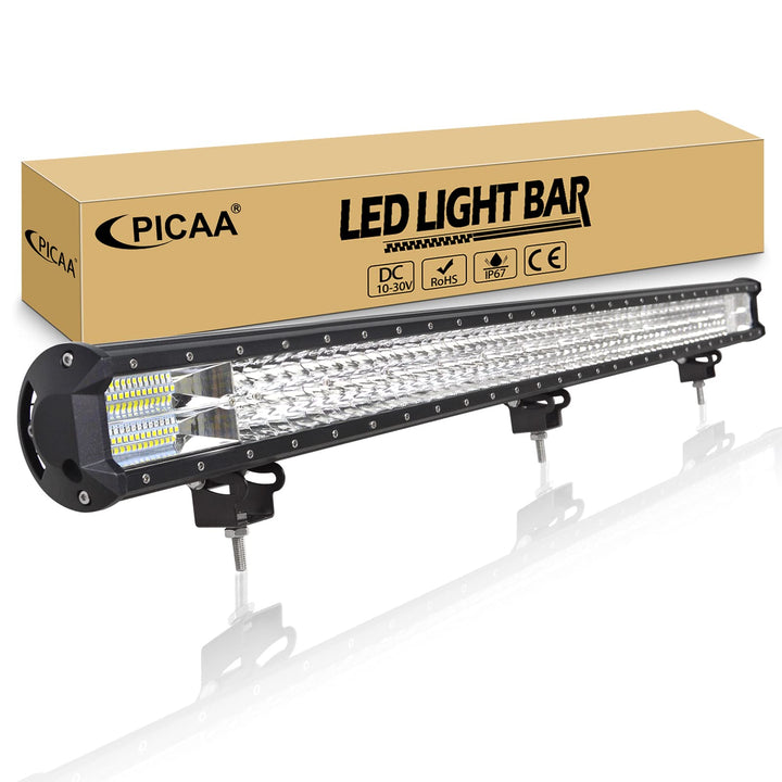 PICAA 45 Zoll 612W 3 Rows LED Lightbar Auto 12V 24V Led Lichtbalken Arbeitsscheinwerfer Bar 6000K We