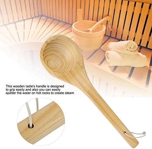 Sauna-Schöpflöffel,Einzelner Sauna-Löffel aus Holz,Sauna Spacelöffel aus Holz,Saunalöffel aus Holz S