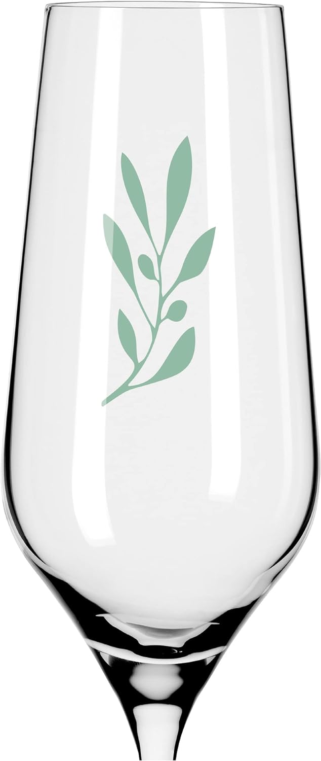RITZENHOFF 3924001 Champagnerglas 400 ml 2er Set Organix Nr. 1 – organische Farbe Grün, 45% recycelt