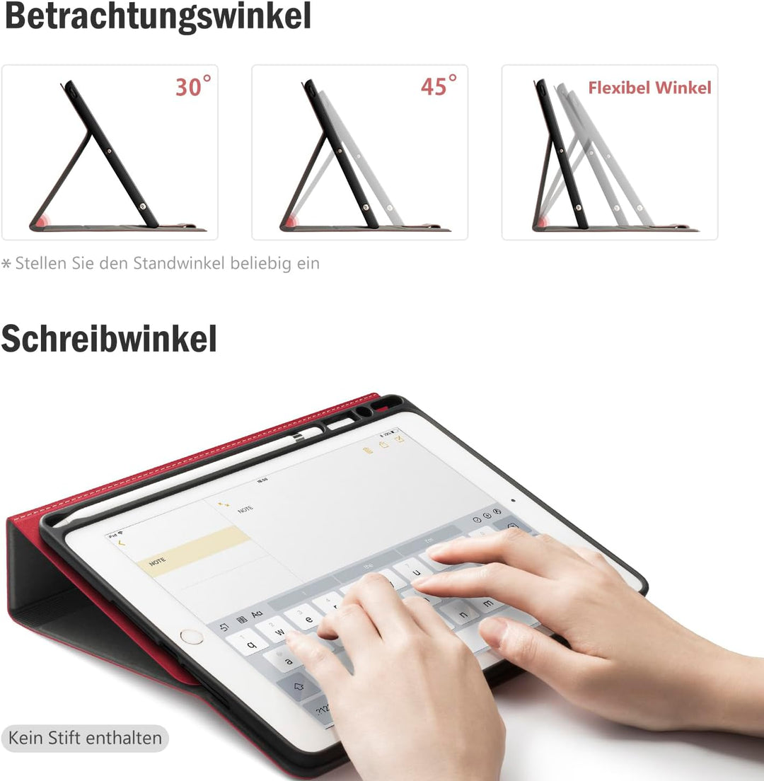 Antbox Hülle für iPad 10.2 (9. Generation/8. Generation/7. Generation) mit stifthalter Auto Schlaf/W