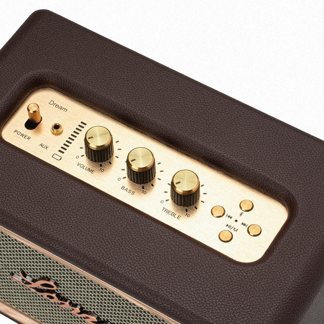 Retro-Bluetooth-Lautsprecher aus Holz, tragbar, kabellos, 10000 mAh, mit TWS-Stereo, AUX/SD-Eingang,