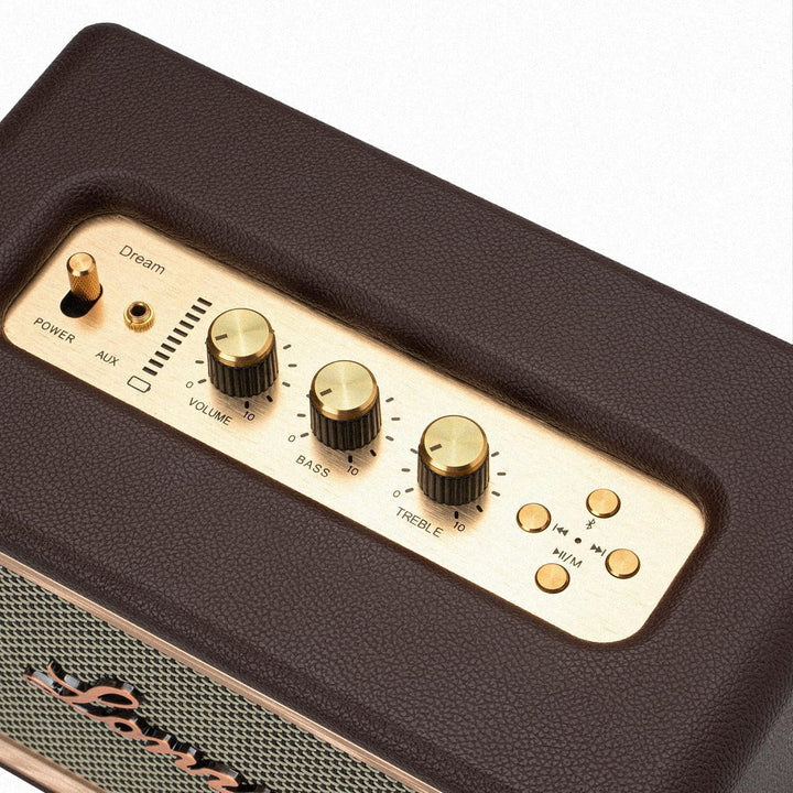 Retro-Bluetooth-Lautsprecher aus Holz, tragbar, kabellos, 10000 mAh, mit TWS-Stereo, AUX/SD-Eingang,