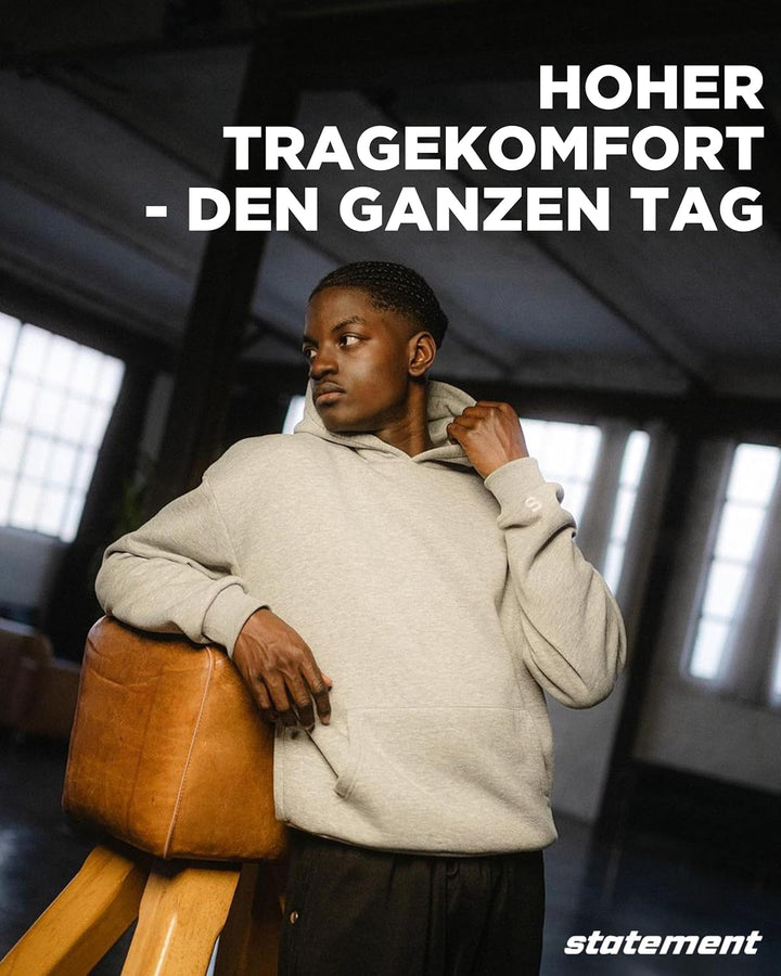 STATEMENT Basic Hoodie - Unisex Premium Pullover mit Kapuze XS Cream White, XS Cream White