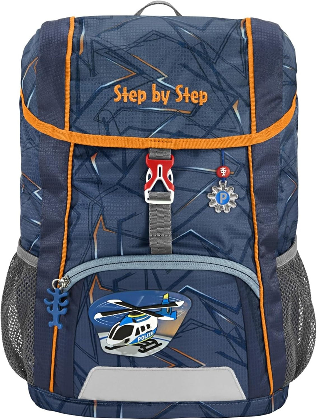 Step by Step Rucksack-Set Kid „Helicopter Sam“, mit Sitzkissen, ergonomischer Mini-Ranzen mit abnehm