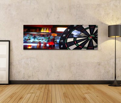 Bild Bilder auf Leinwand Darts Wandbild Poster Leinwandbild RSK 120x40cm - Panorama, 120x40cm - Pano