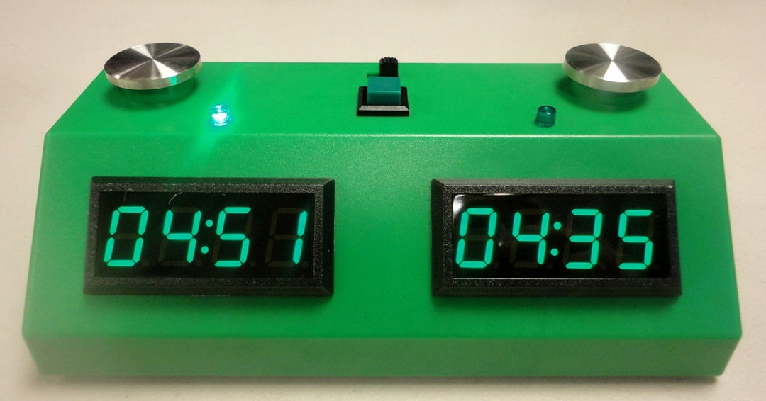 Zmart Fun ZMF-II Digital Chess Clock - Green LED Display / Green Case by "The House of Staunton, Inc