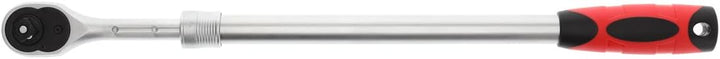 GEDORE red Teleskopknarre, Umschaltbar, Mit Druckknopfauslösung, 1/2 Zoll, Ergonomischer 2K-Griff, S