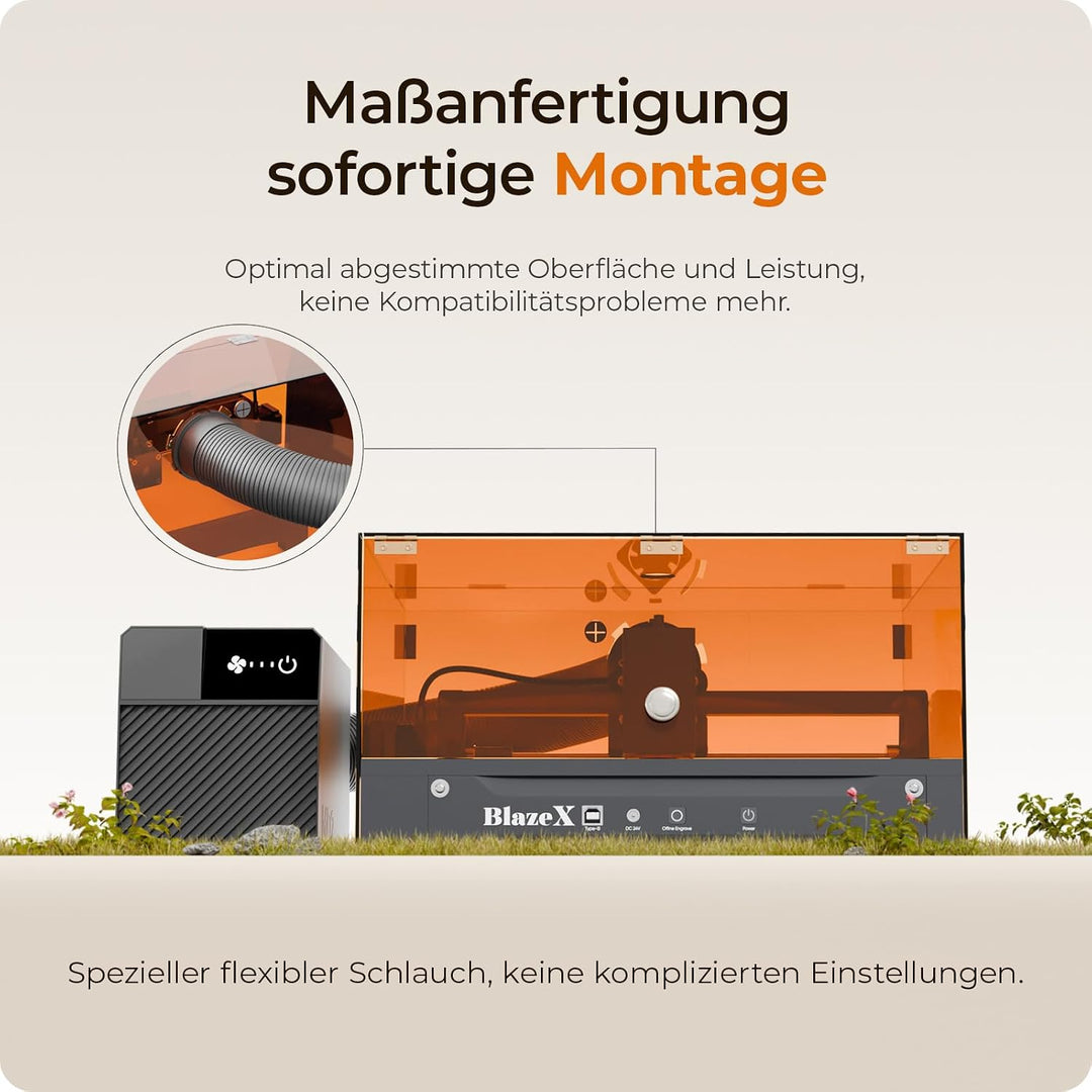 BlazeX Luftreiniger für M3 Lasergravierer, 3-stufiger Rauchabsauger mit HEPA- &amp; Aktivkohlefilter, ho