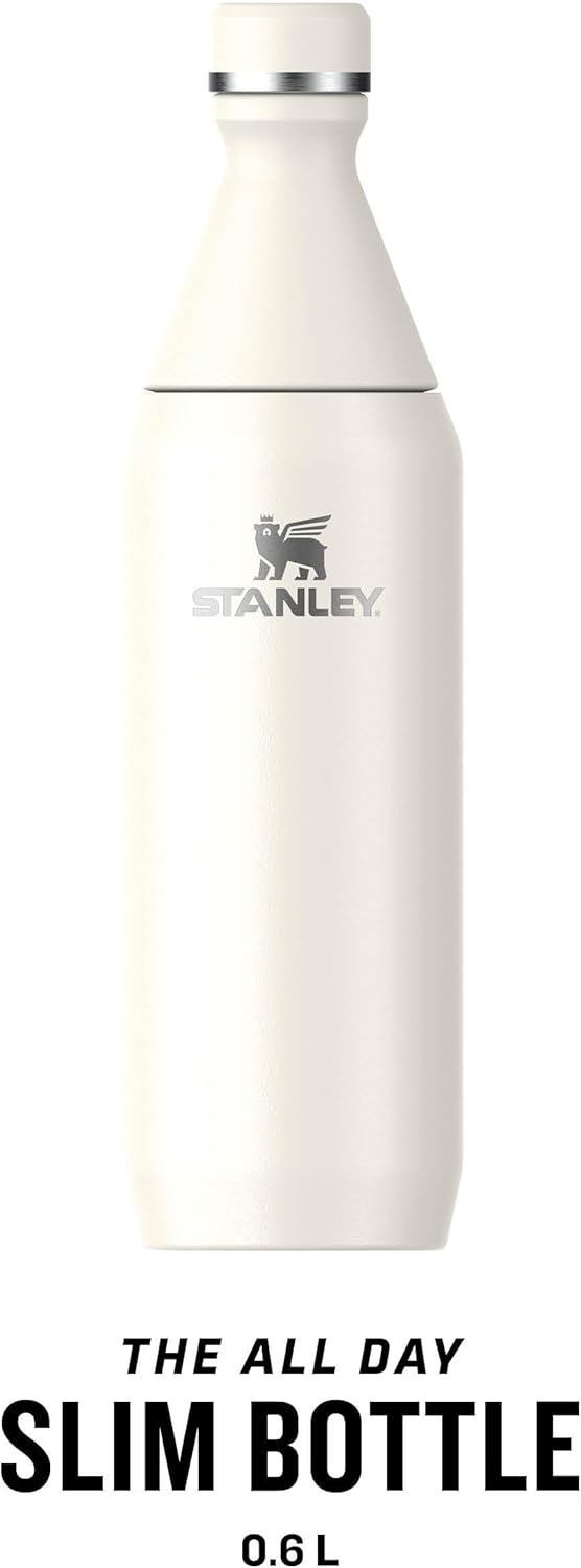 Stanley All Day Slim Trinkflasche Edelstahl 0.6L - Thermosflasche Kühlt 6 Stunden - 11 Stunden Eisge