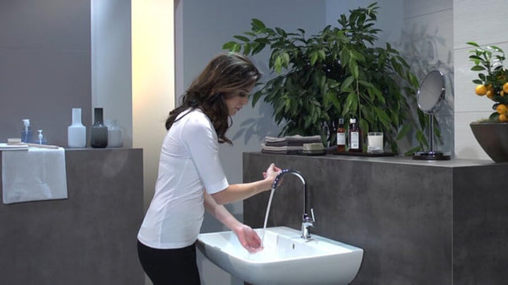 hansgrohe Wasserhahn Talis (Armatur mit Auslauf Höhe 210mm und Push-Open Ablaufgarnitur) Chrom