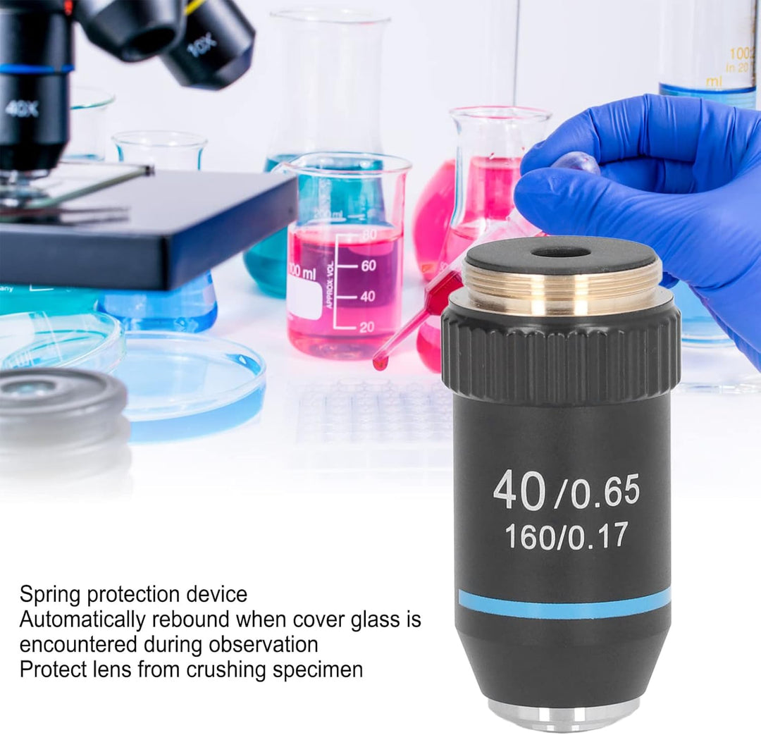 40-fach Achromatisches Mikroskopobjektiv mit Hoher Vergrösserung, 20,2-mm-Gewinde für Zusammengesetz