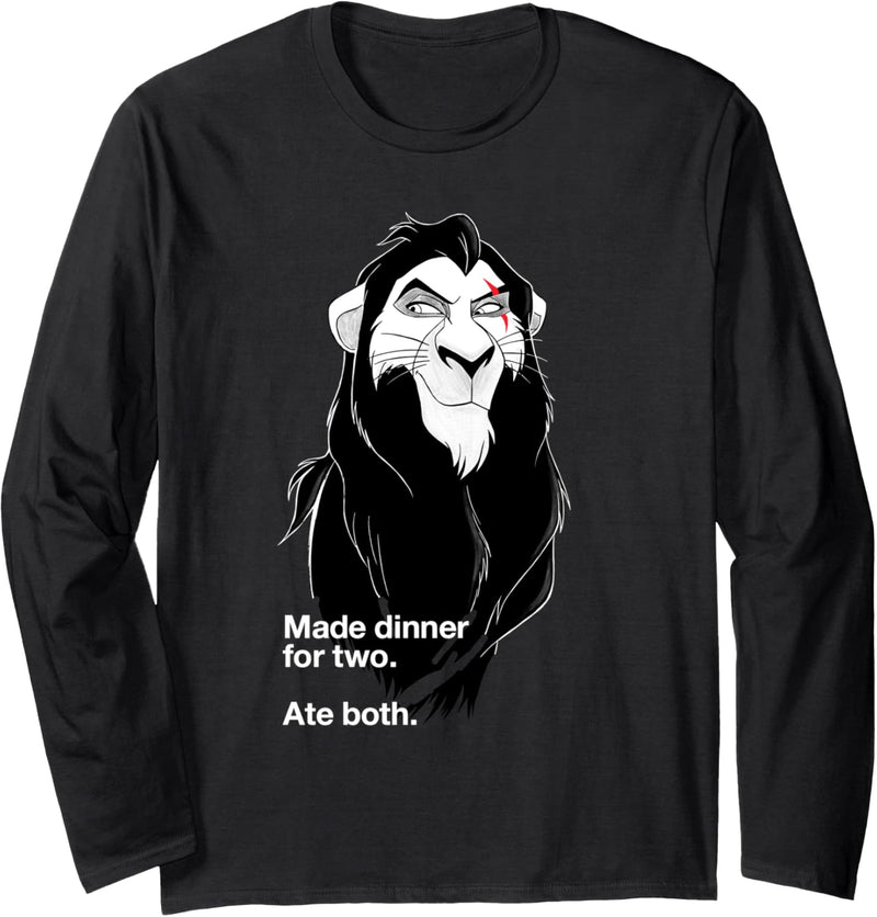 Disney Villains Scar Made Dinner For Two Ate Both Langarmshirt