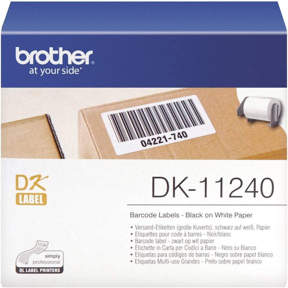 Brother DK11240 Versand-Etiketten Schwarz,weiss 102 x 51 mm 600 Etiketten 102 x 51 mm, 600 Etiketten