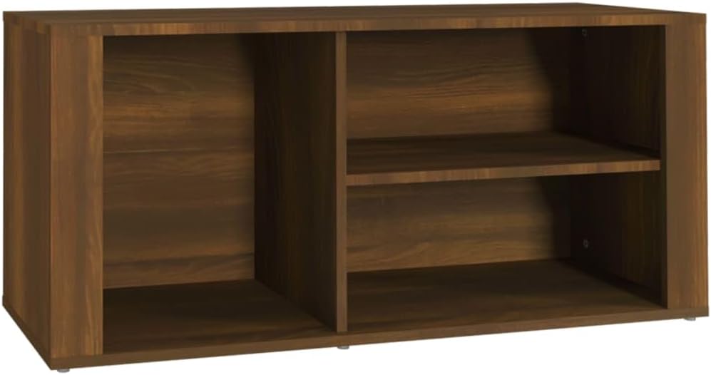 Schuhschrank aus Holzwerkstoff 100x35x45cm Braun Eichen-Optik Schuhschrank Holz Flurschrank Lagersch