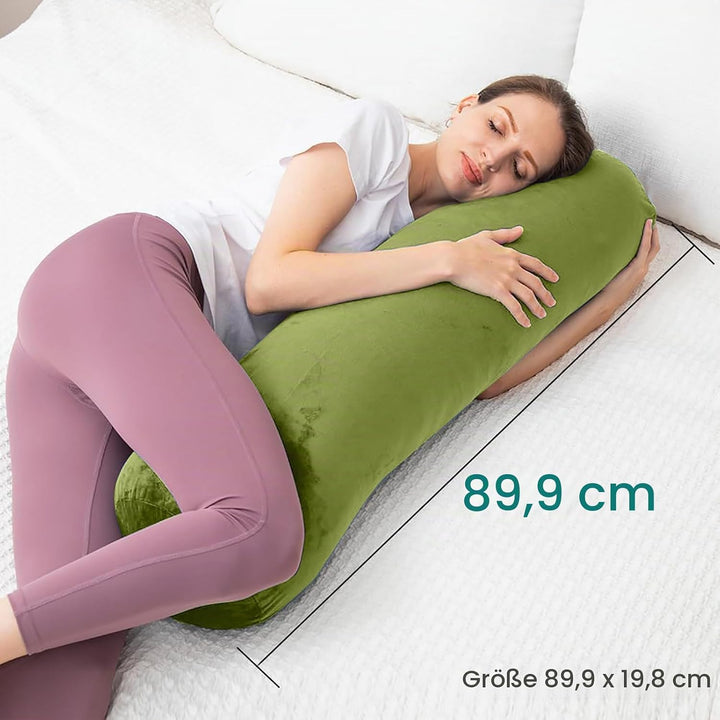 Body Pillow for Adults, Full Body Pilllow for Sleeping, Long Round Cervical Pillow, Bolster Side Sle