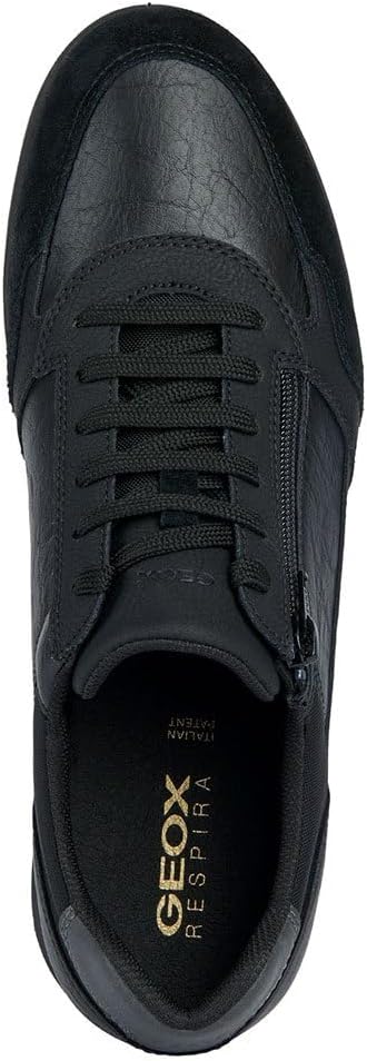 Geox Herren U Avery A Sneaker 42 EU Schwarz, 42 EU Schwarz