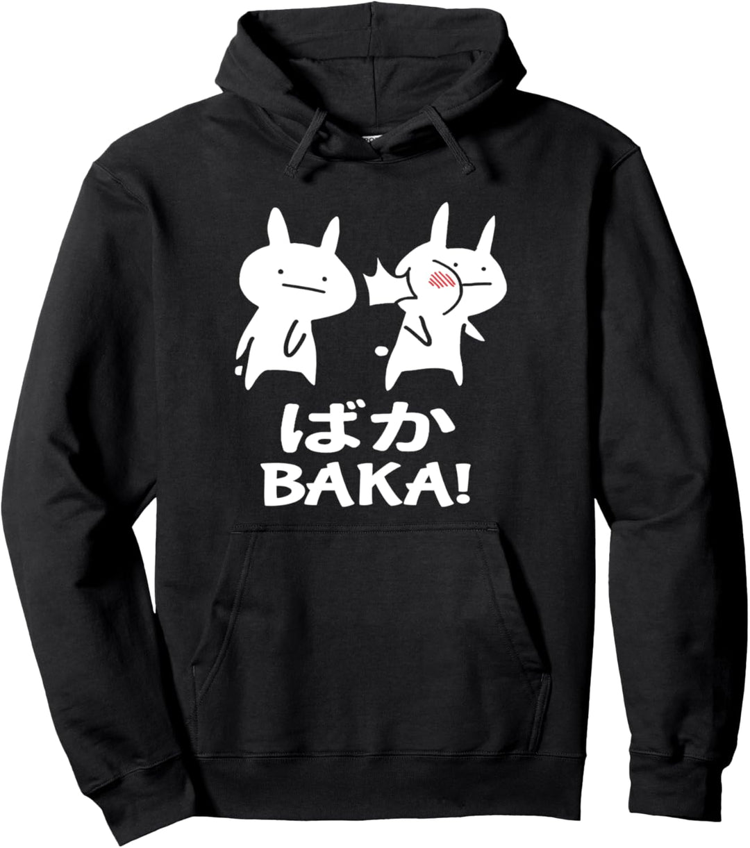 Lustiges Japan Baka Rabbit Ohrfeigen Anime und Manga Pullover Hoodie