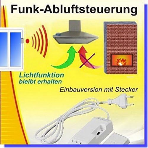 WeBaSo Funk-Abluftsteuerung Installation 2090, Stecker auf 2300 W, mit Fensterkontaktschalter, Steck