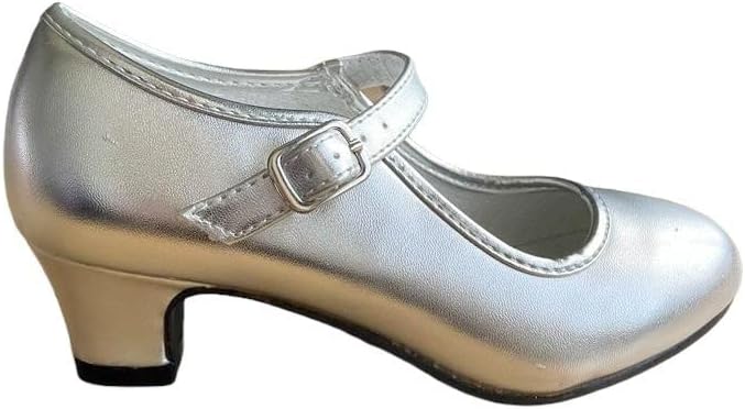 La Senorita Spanische Flamenco Schuhe 24 EU Silber, 24 EU Silber