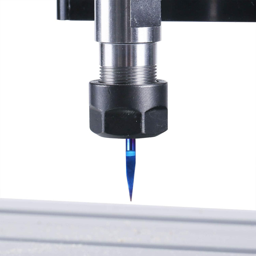 SainSmart Genmitsu 10Pcs Nano Blue Coat Gravierstichel, 15 Grad 0,1 mm Spitze 1/8"Schaft CNC Fräser