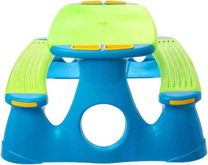 Kinder Picknickbank mit Tisch Polypropylen PP 89,5x84,5x48 cm Set für 4 Kinder ab 18 Monaten für Gar