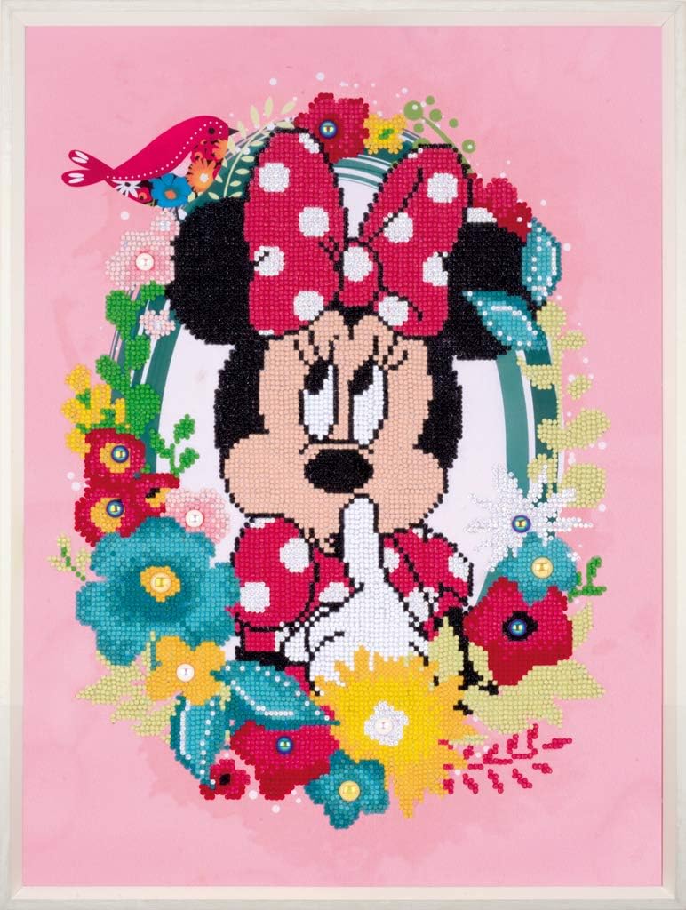 Vervaco 5413480782611 Disney Minnie denkt Diamanten Malerei, Acrylic, mehrfarbig, ca. 37 x 50 cm