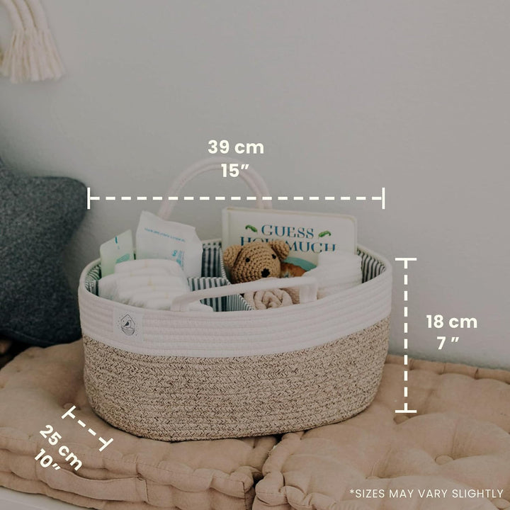 OrganiHaus Wickelkorb | Wickelorganiser | Babykorb | Windel Organizer | Windel Caddy Organizer | Win