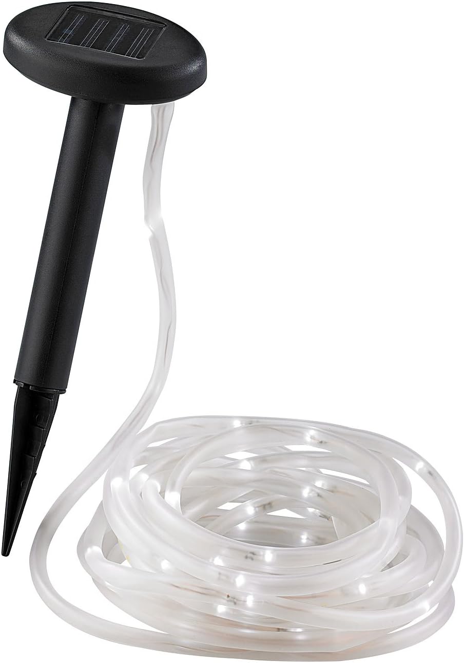 Lunartec Solarschlauch: 3er-Set Solar-Lichtschläuche mit je 50 weissen LEDs, je 5 m (LED-Solar-Licht