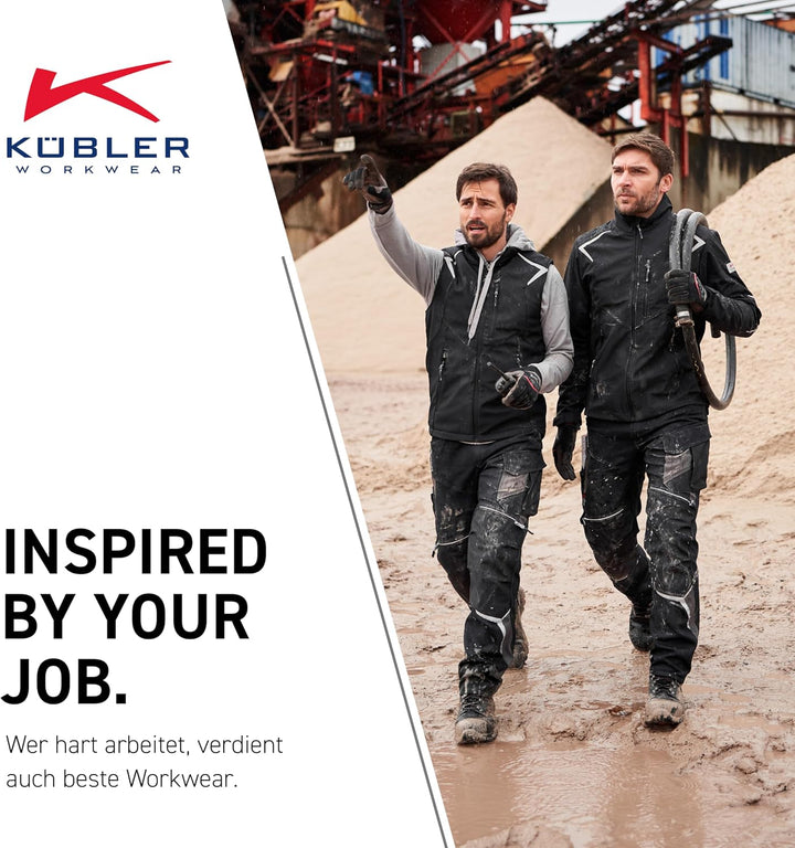 KÜBLER Workwear KÜBLER Weather Strickjacke grau, Grösse XL, Unisex-Strickjacke aus Mischgewebe, Funk