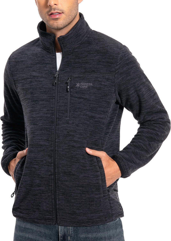 Pioneer Camp Herren Fleecejacke Full Zip Outdoor Polar Leicht Winddicht Jacke mit Reissverschluss M