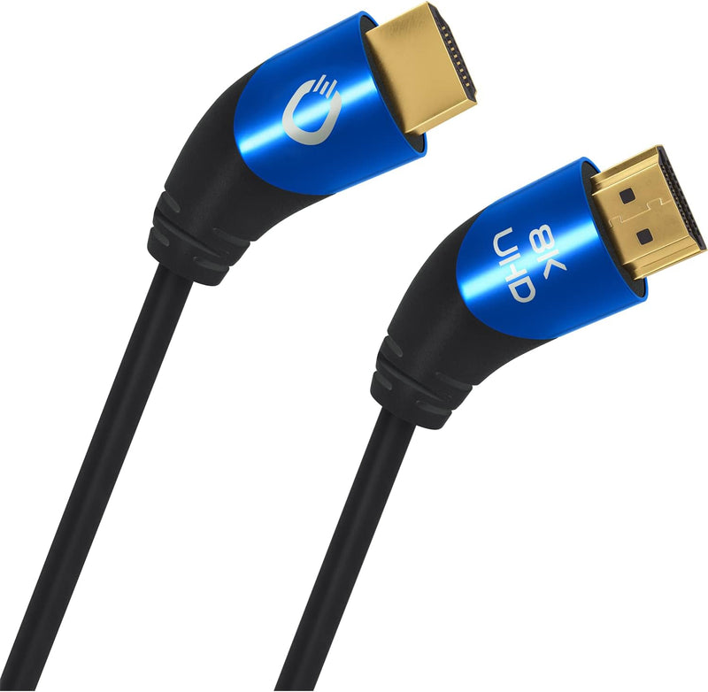 Oehlbach Shape Magic 40-8K Ultra High Speed 2.1 HDMI-Kabel - Zertifiziert 48 Gbps (40 Grad Winkelste