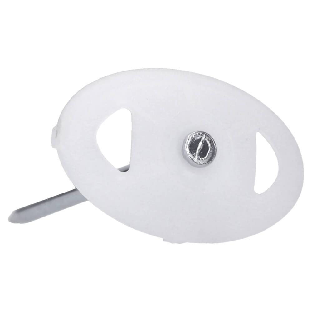 200 Stück Nagelscheiben Ø 3x60 mm mit Montagenagel Stahl oval Weiss Ø 3x60mm 200, Ø 3x60mm 200