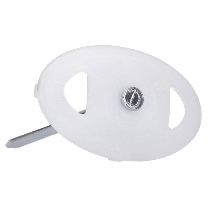 200 Stück Nagelscheiben Ø 3x60 mm mit Montagenagel Stahl oval Weiss Ø 3x60mm 200, Ø 3x60mm 200