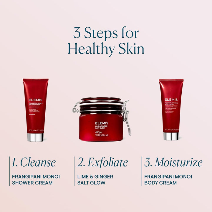 Elemis Limetten und Ingwer Salt Glow, belebendes Körperpeeling, 1er Pack (1 x 490 g) 490 g (1er Pack