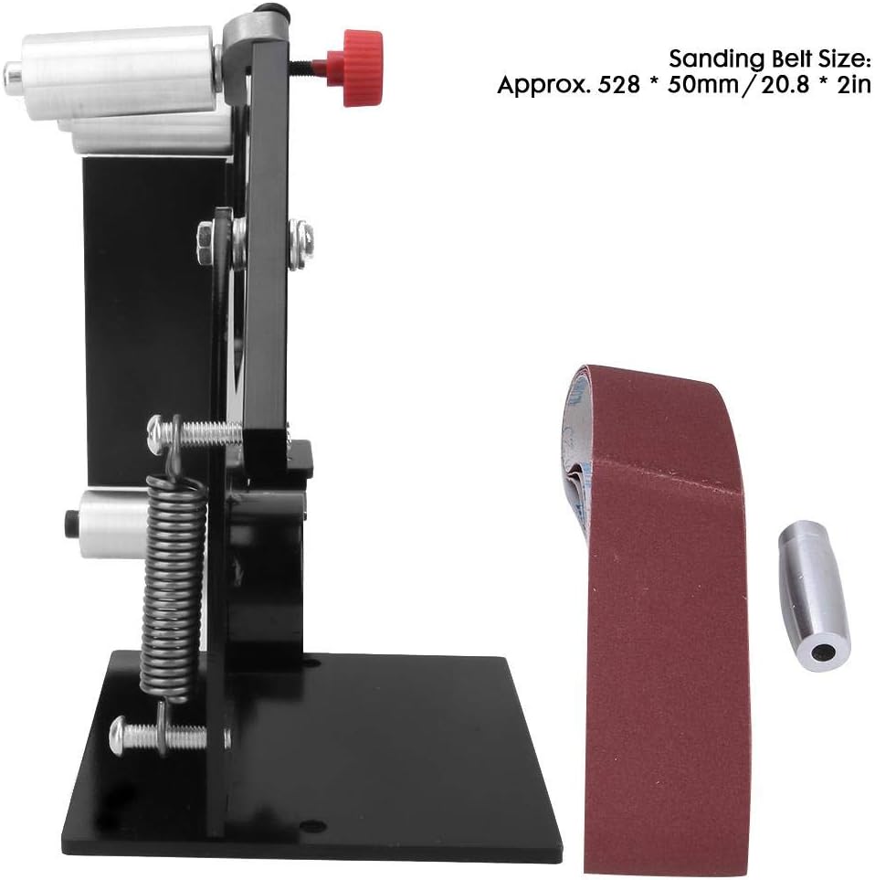 Schleifbandschleifer Zubehör, 50 mm Breite Bandschleifvorrichtung, Schleifpoliermaschine mit Adapter