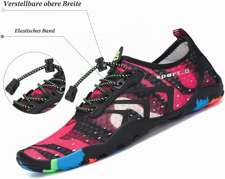 SAGUARO Badeschuhe für Herren Damen - 7/9 Drainagelöcher Schnelltrocknende rutschfest, Gr 35-48 37 E