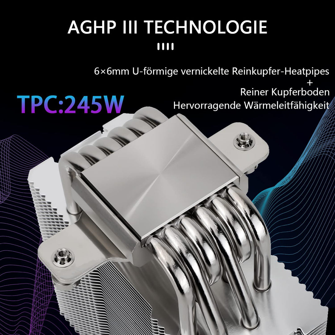 Thermalright BA120 ARGB CPU-Luftkühler, 6 Heatpipes, TL-C12CG-S PWM Leiser Lüfter CPU-Kühler mit S-F