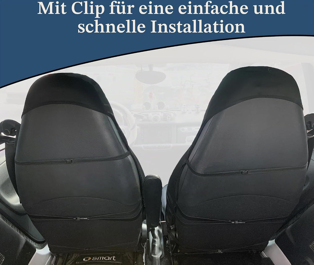 Susy Shop Autositzbezüge, kompatibel mit Smart fortwo, 450 451 und 453, Set mit 2 Vordersitzbezügen,