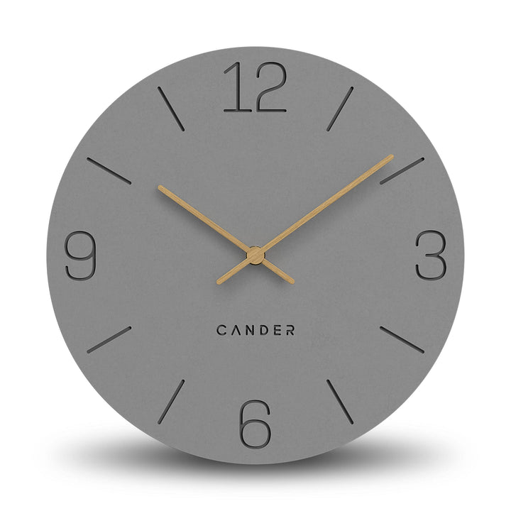 Cander Berlin MNU 2630 H Wanduhr MDF lautlos ohne Tickgeräusche 30 cm analog Wohnzimmer modern Vinta