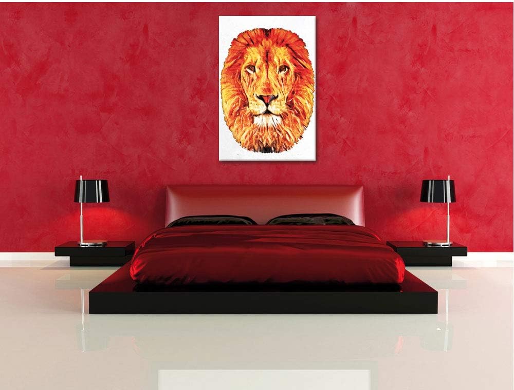 Leo white Leinwandbild Bild auf Leinwand, XXL riesige Bilder fertig gerahmt mit Keilrahmen, Kunstdru