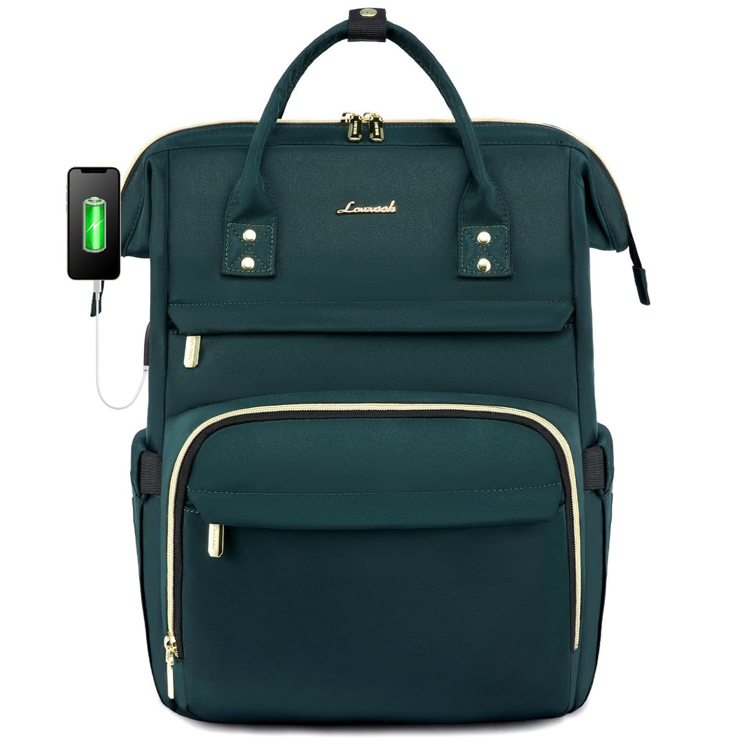LOVEVOOK Rucksack Damen, Wasserdicht 15,6 Zoll Laptoptasche Gross Daypacks Schulrucksack Mädchen Tee