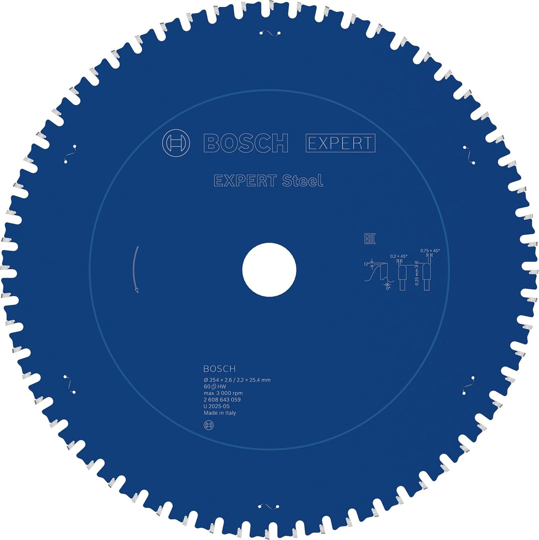 Bosch Accessories Bosch Professional 1x Kreissägeblatt Expert for Steel (für Stahl, Sägeblatt Ø 254