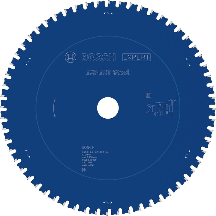 Bosch Accessories Bosch Professional 1x Kreissägeblatt Expert for Steel (für Stahl, Sägeblatt Ø 254