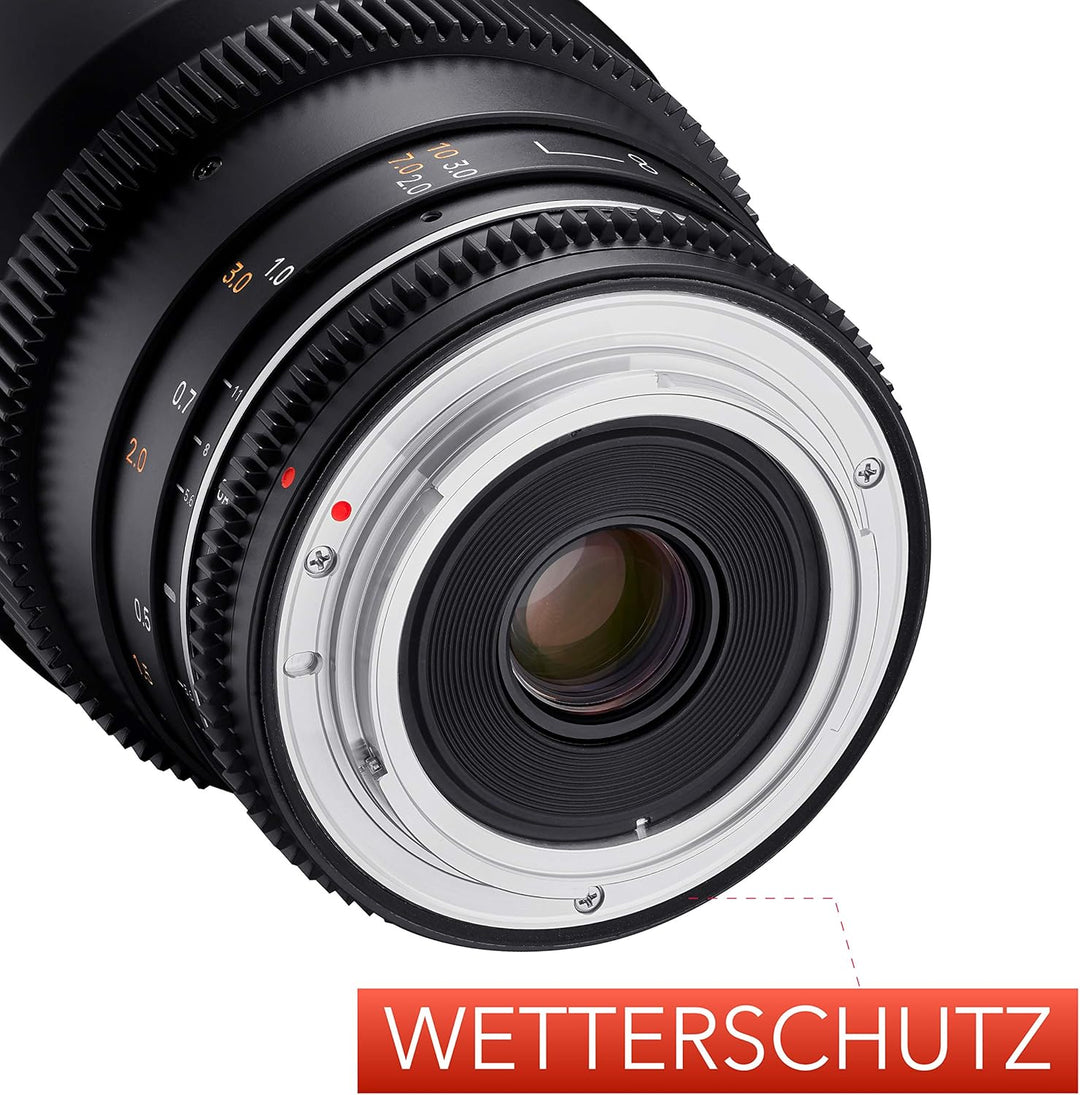 Samyang MF 14mm T3,1 VDSLR MK2 Canon EF – lichtstarkes T3,1 Ultraweitwinkel Cine- und Video Objektiv
