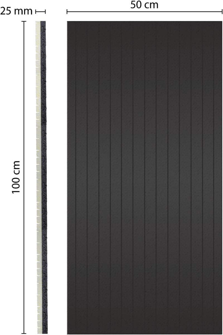 Schellenberg 66282 Wärmedämmung Rolladenkastendämmung, 2-teilig mit 25 mm Stärke 100 x 50 cm, Rollad