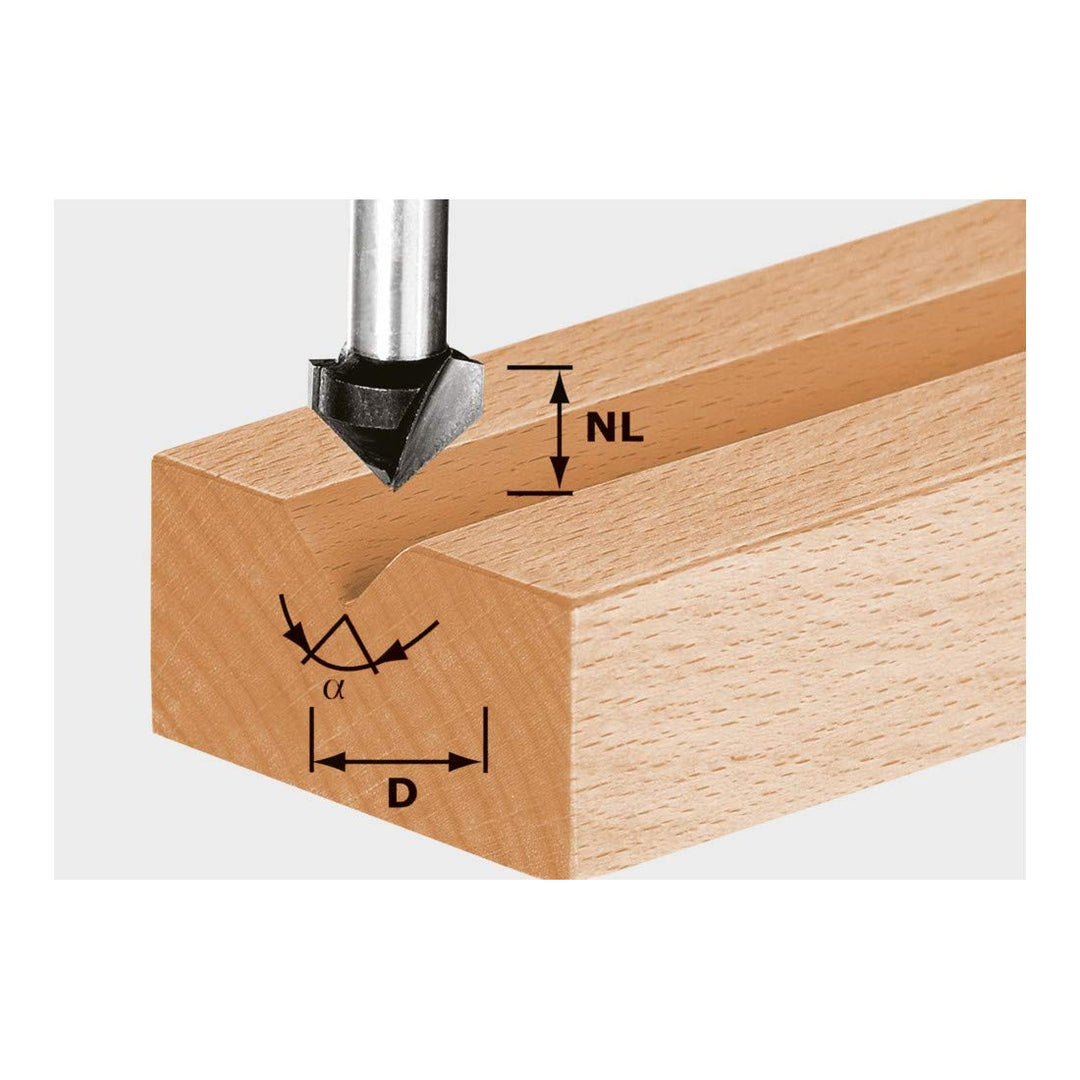 Festool V-Nutfräser HS S8 D11/9,5/60°, HS S8 D11/9,5/60°