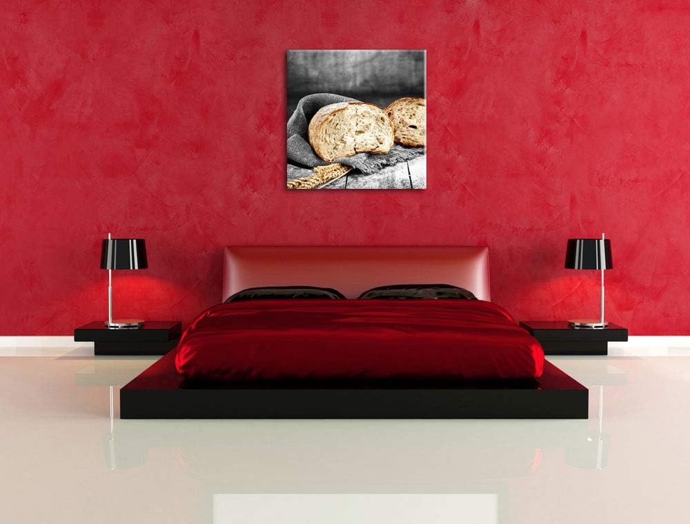 Pixxprint Gutes Bauernbrot als Leinwandbild/Grösse: 70x70 cm/Wandbild/Kunstdruck/fertig bespannt, 70