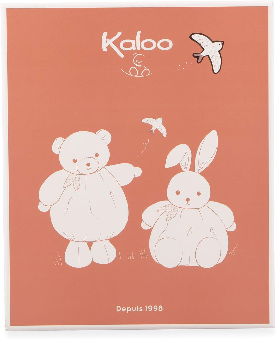 KALOO - Schmusetuch Kaninchen Rosa 17cm - Ultraweiches und Flauschiges Plüschtier für Babys - Zärtli