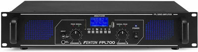Fenton FPL700 PA Verstärker 700 Watt, 3 Kanal Endstufe, Digitalverstärker mit Bluetooth, AUX, USB, M