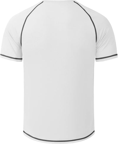 Herren grosse grössen Übergrösse Schwimmshirt Rash Guard Männer Schutz Beach T-Shirt Shortsleeve, XX